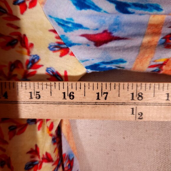 Soft Surroundings Tunic Top Womens M Floral Embroidered Boho 3/4 Sleeve Colorful - Picture 5 of 14